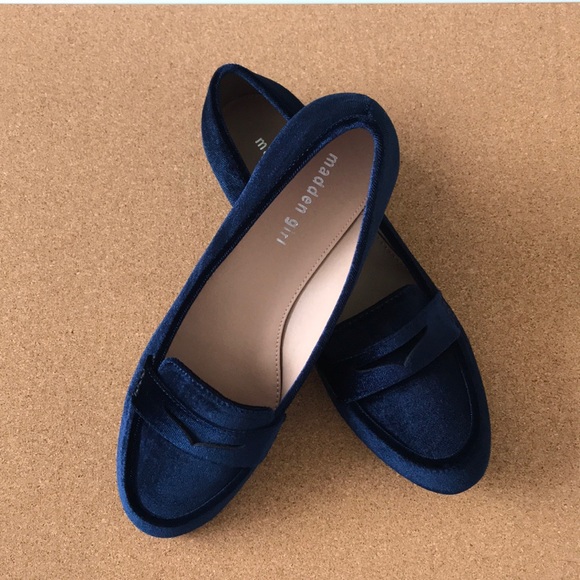 Madden Girl Shoes - Madden Girl “Carmello” Velvet Penny Loafers